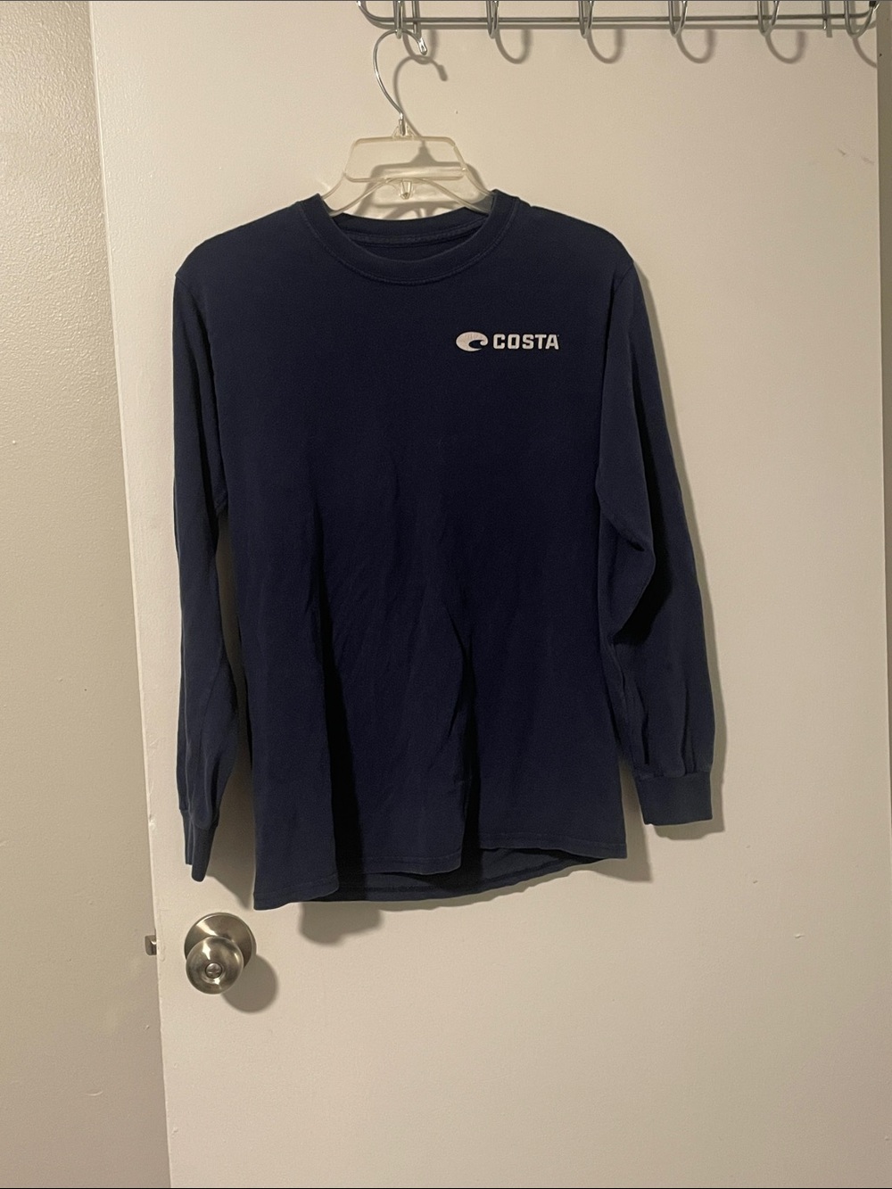 Unisex costa long sleeve navy Tshirt size small